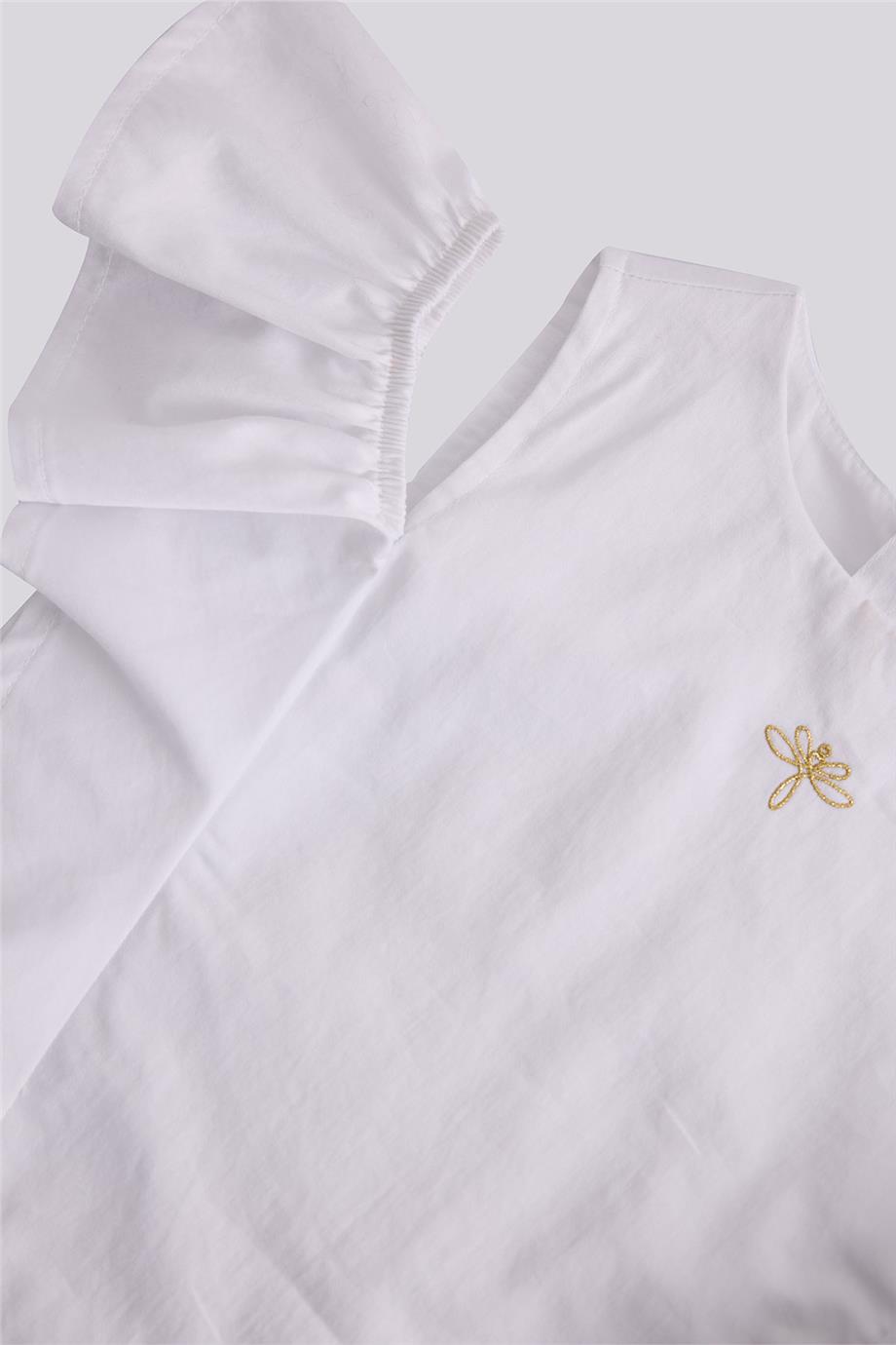 Tyess Kız Çocuk Beyaz BluzTyess Kız Çocuk Beyaz Bluz