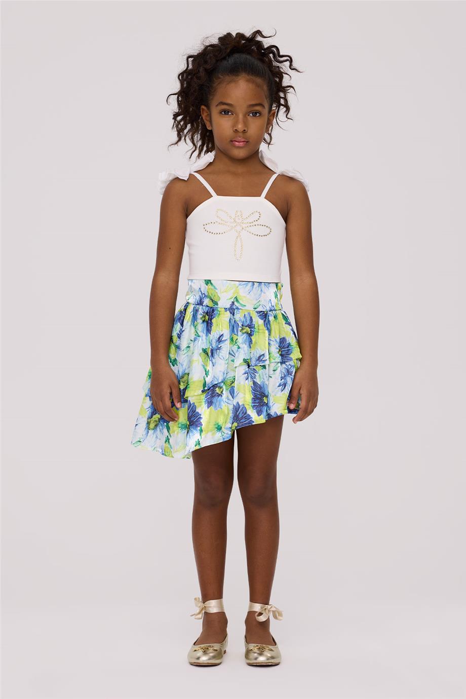 Tyess Kız Çocuk Beyaz BluzTyess Kız Çocuk Beyaz Bluz