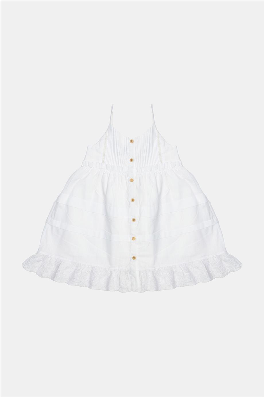 Tyess Kız Çocuk Beyaz Elbise