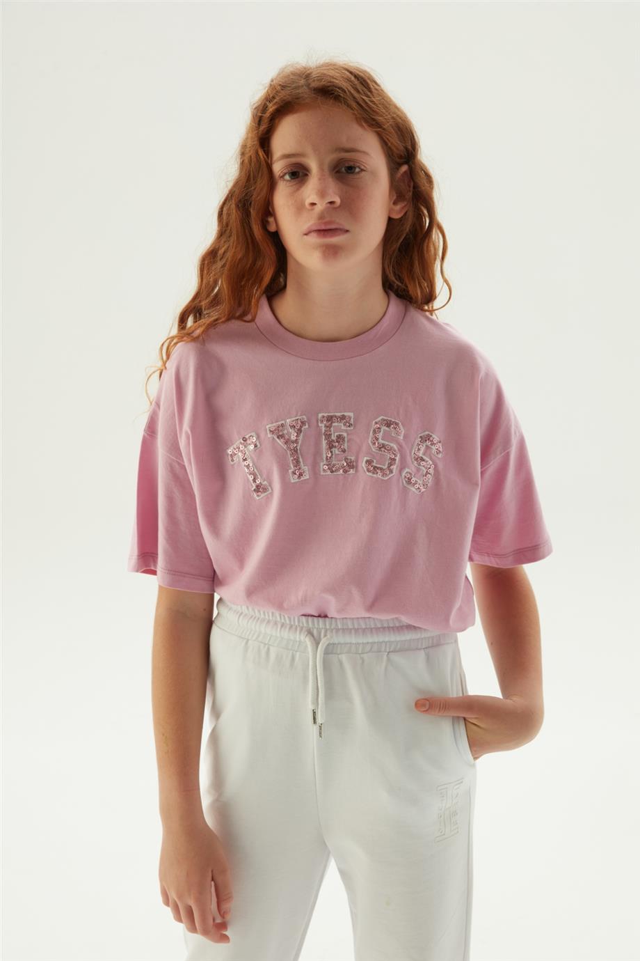 Tyess Kız Çocuk Beyaz Eşofman Altı