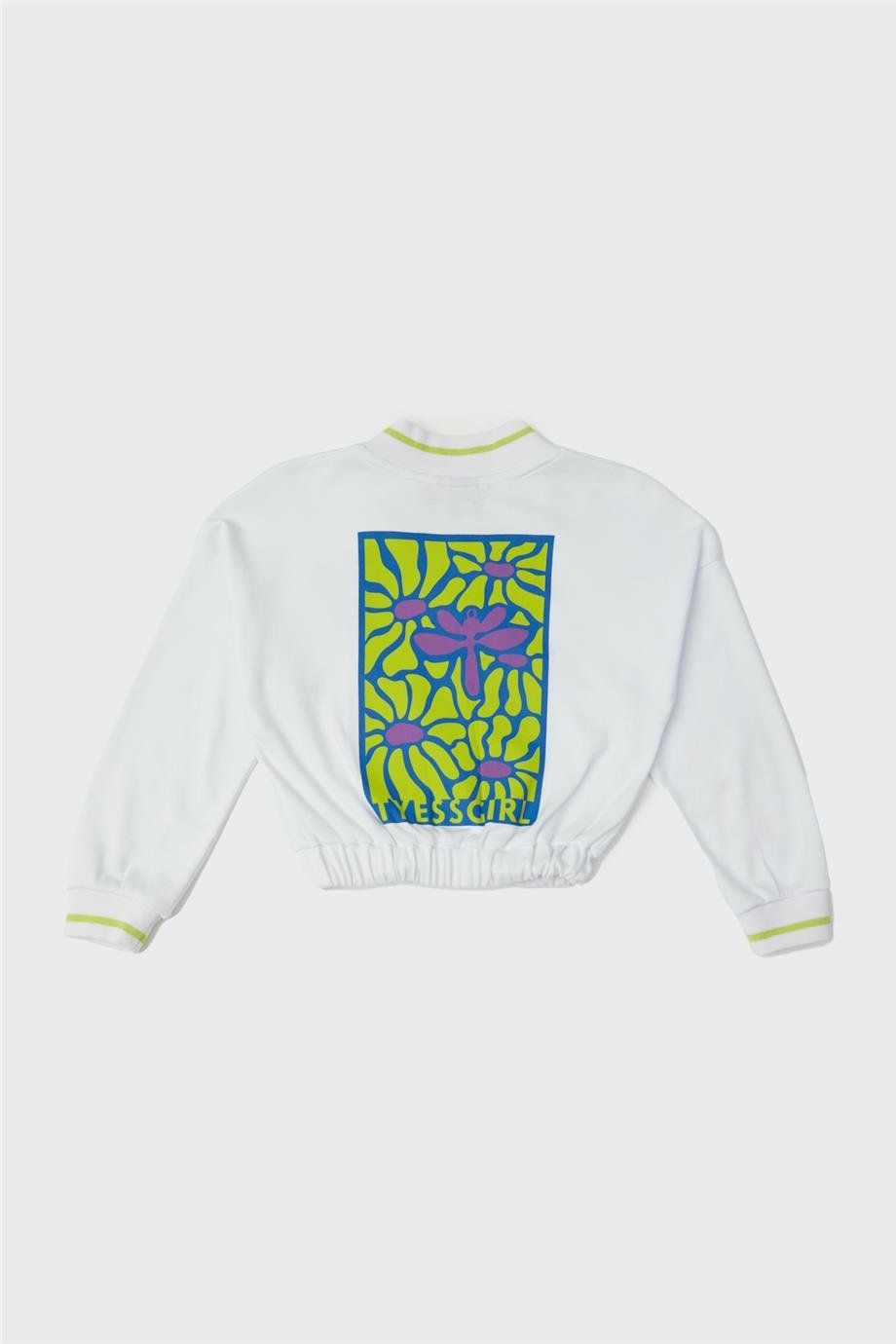 Tyess Kız Çocuk Beyaz Eşofman Üstü