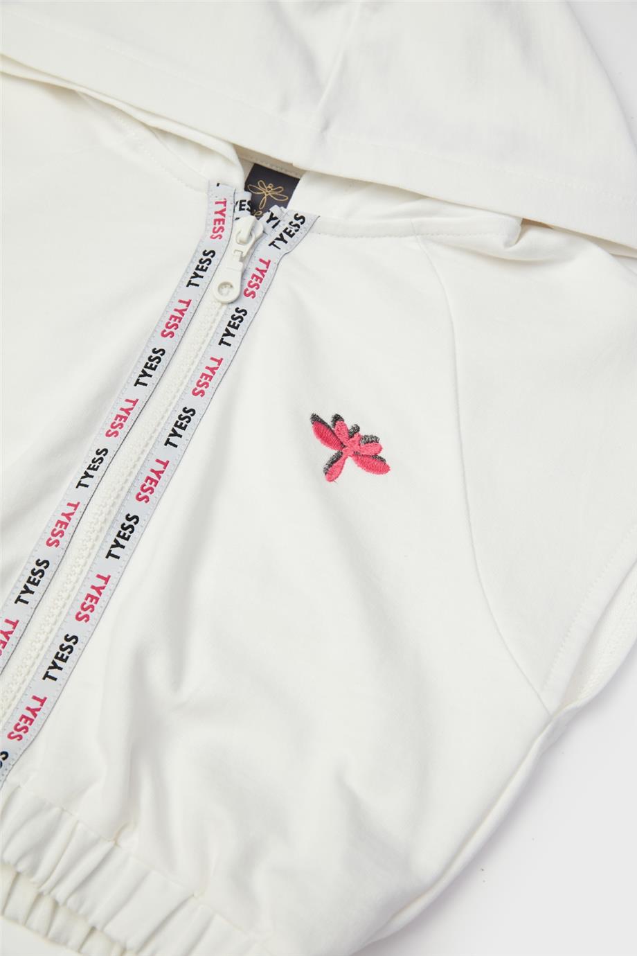 Tyess Kız Çocuk Beyaz Eşofman Üstü