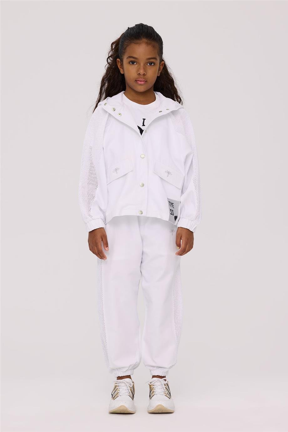 Tyess Girl White Tracksuit TopTyess Girl White Tracksuit Top