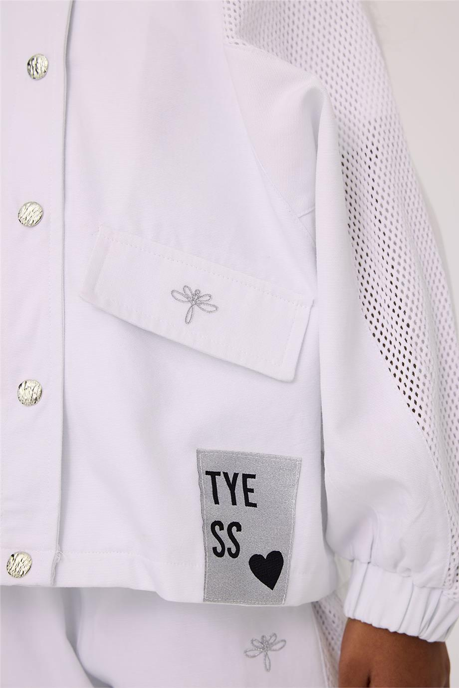 Tyess Girl White Tracksuit TopTyess Girl White Tracksuit Top