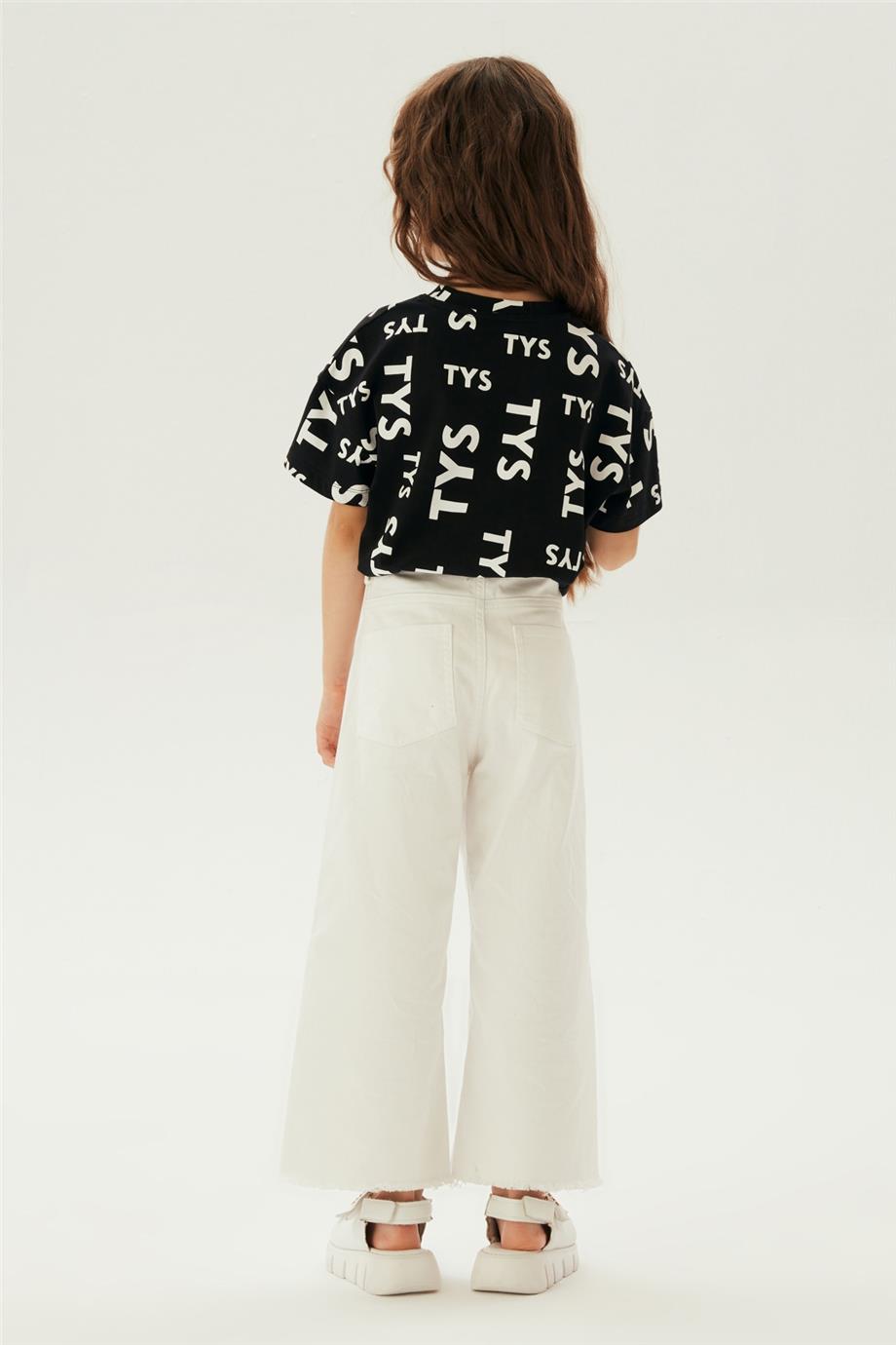 Tyess Kız Çocuk Beyaz Pantolon