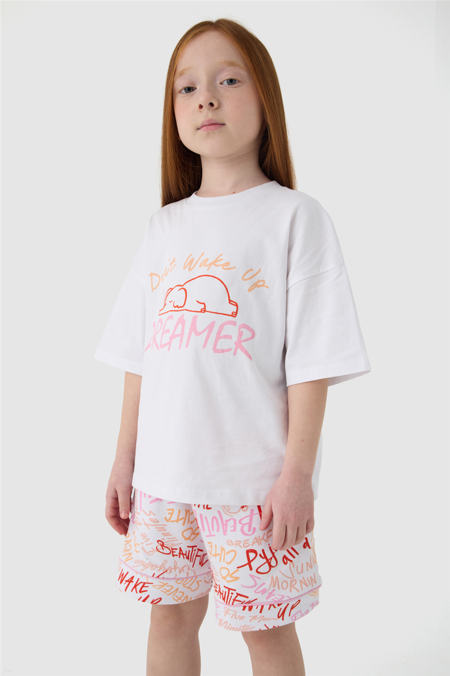 Tyess Kız Çocuk Beyaz Pijama TakımıTyess Kız Çocuk Beyaz Pijama Takımı