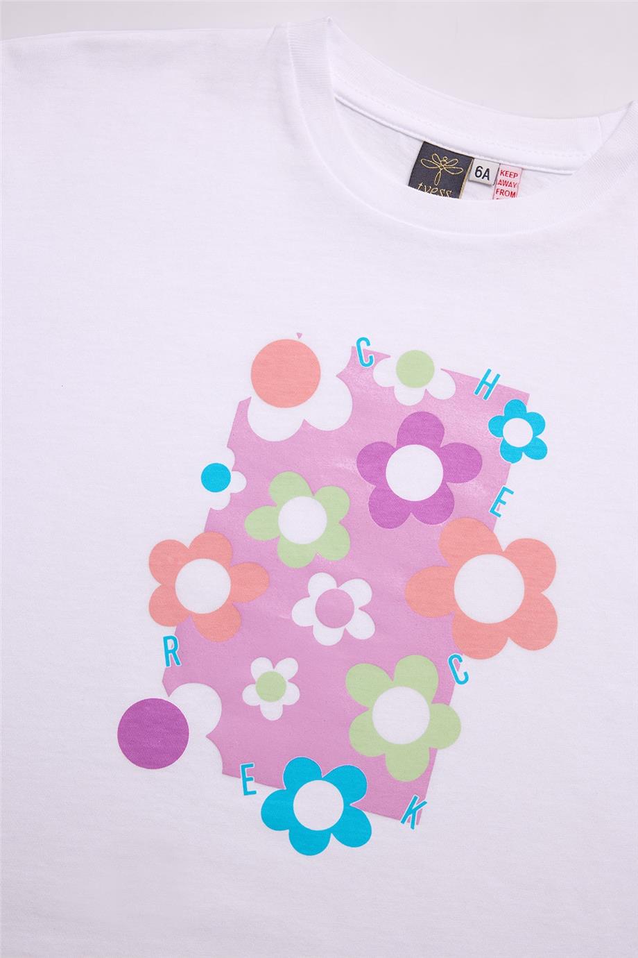 Tyess Kız Çocuk Beyaz T-Shirt