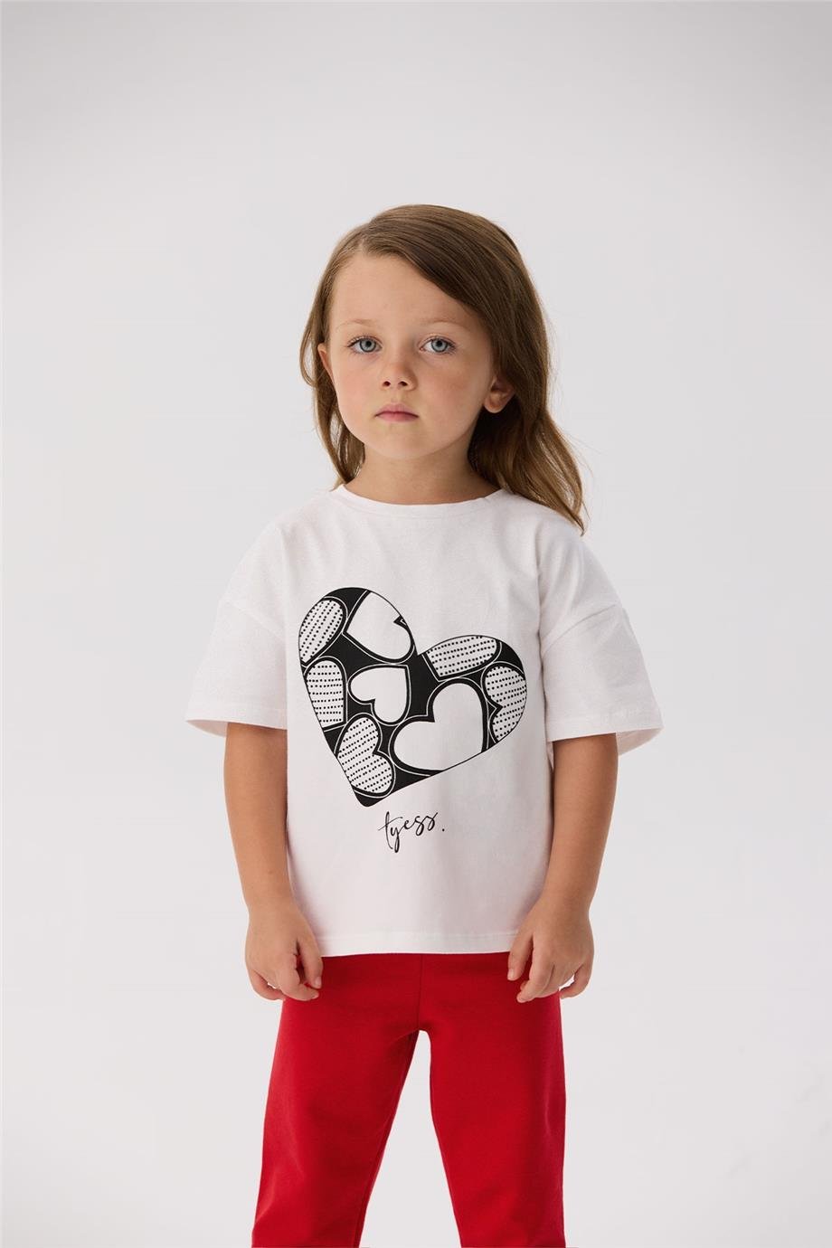Tyess Kız Çocuk Beyaz T-Shirt