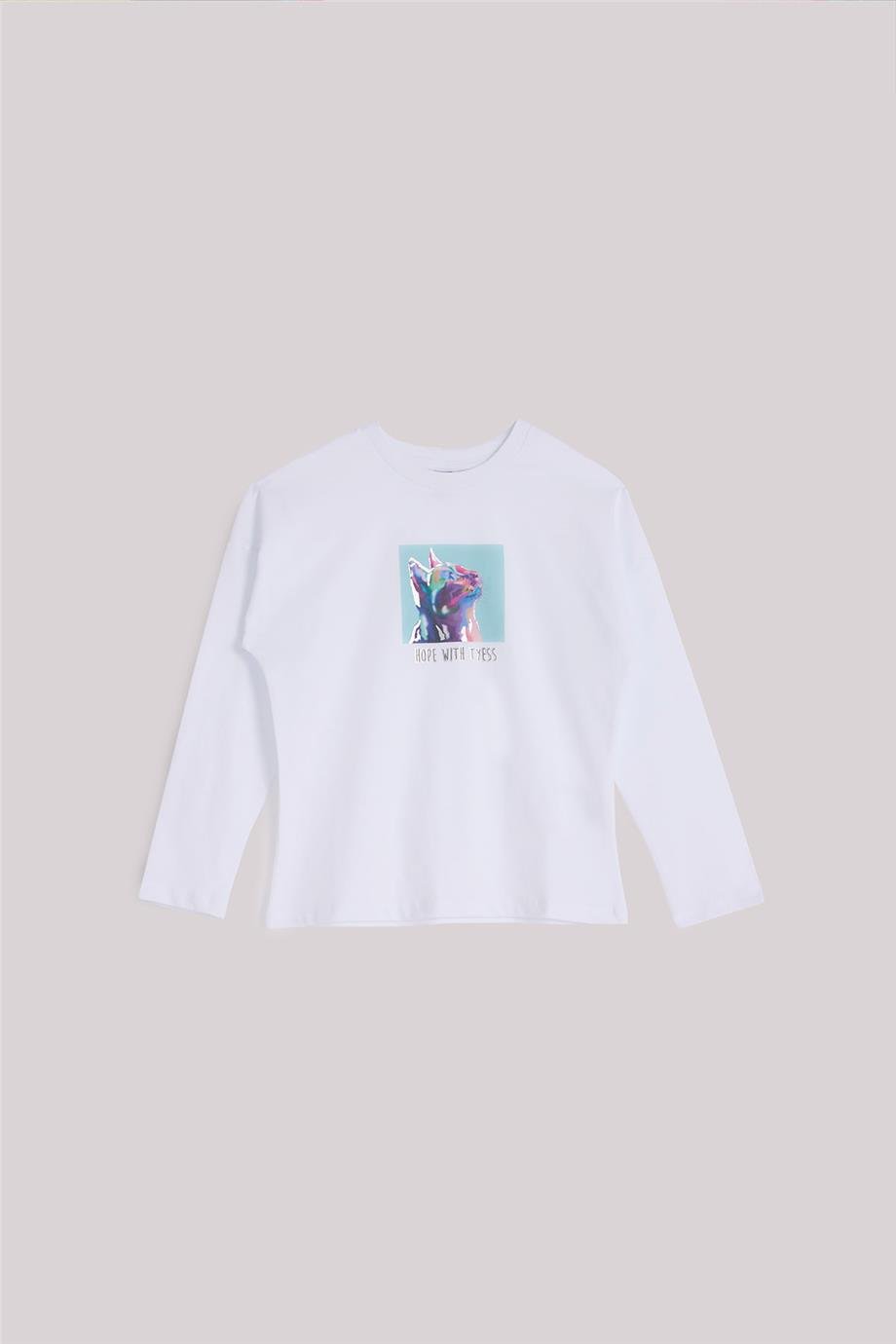 Tyess Kız Çocuk Beyaz T-ShirtTyess Kız Çocuk Beyaz T-Shirt