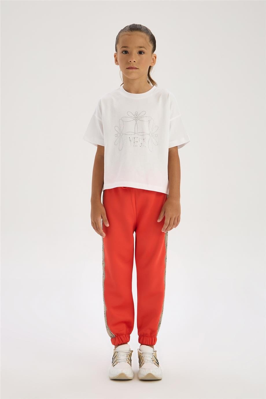 Tyess Kız Çocuk Beyaz TişörtTyess Kız Çocuk Beyaz Tişört