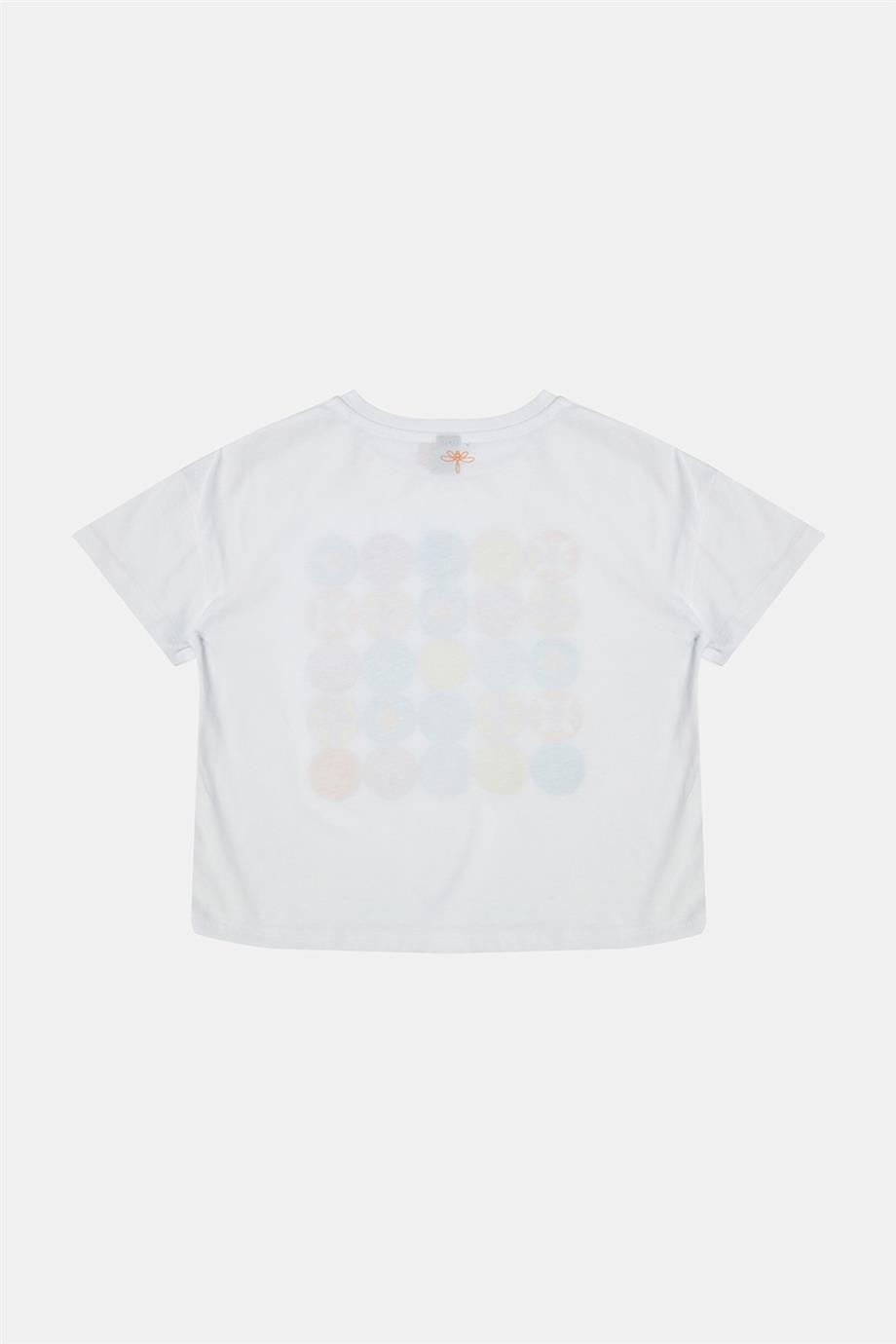 Tyess Kız Çocuk Beyaz Tshirt
