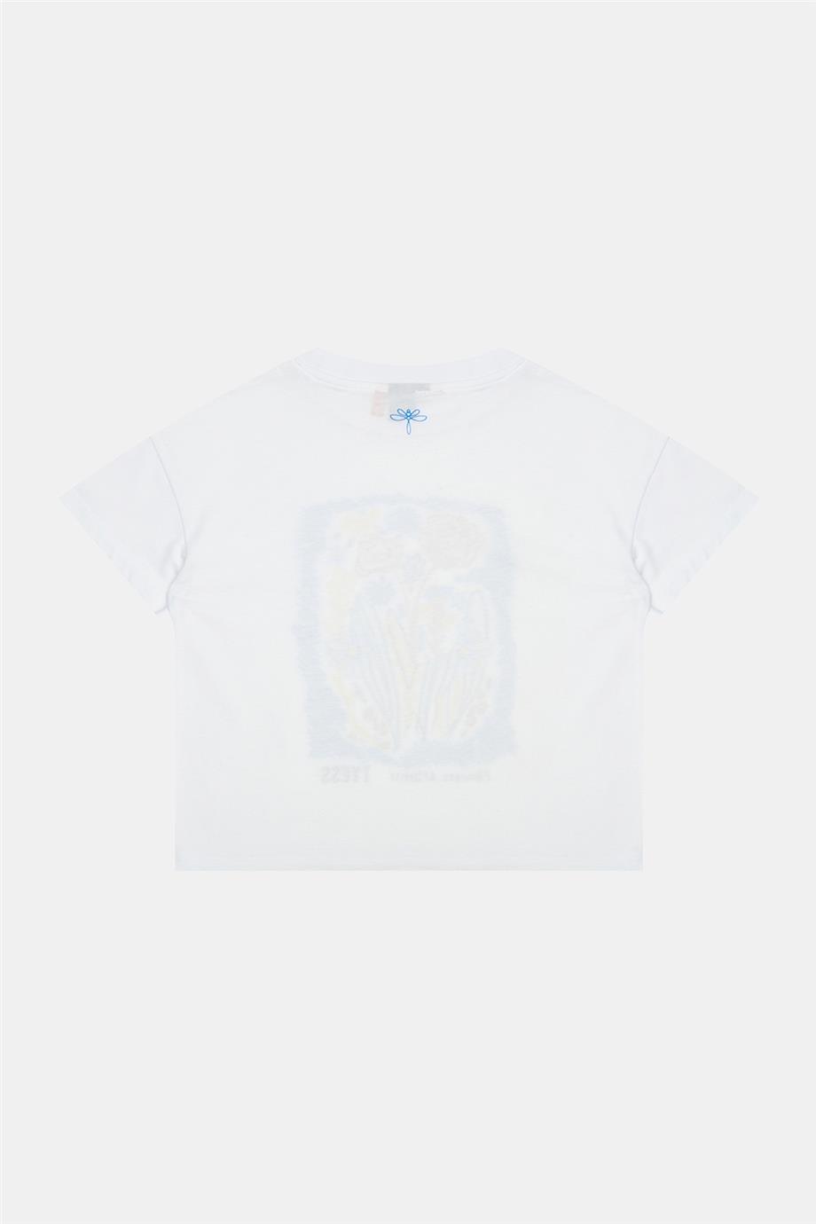 Tyess Kız Çocuk Beyaz Tshirt