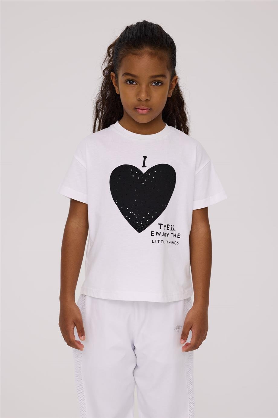 Tyess Kız Çocuk Beyaz TshirtTyess Kız Çocuk Beyaz Tshirt