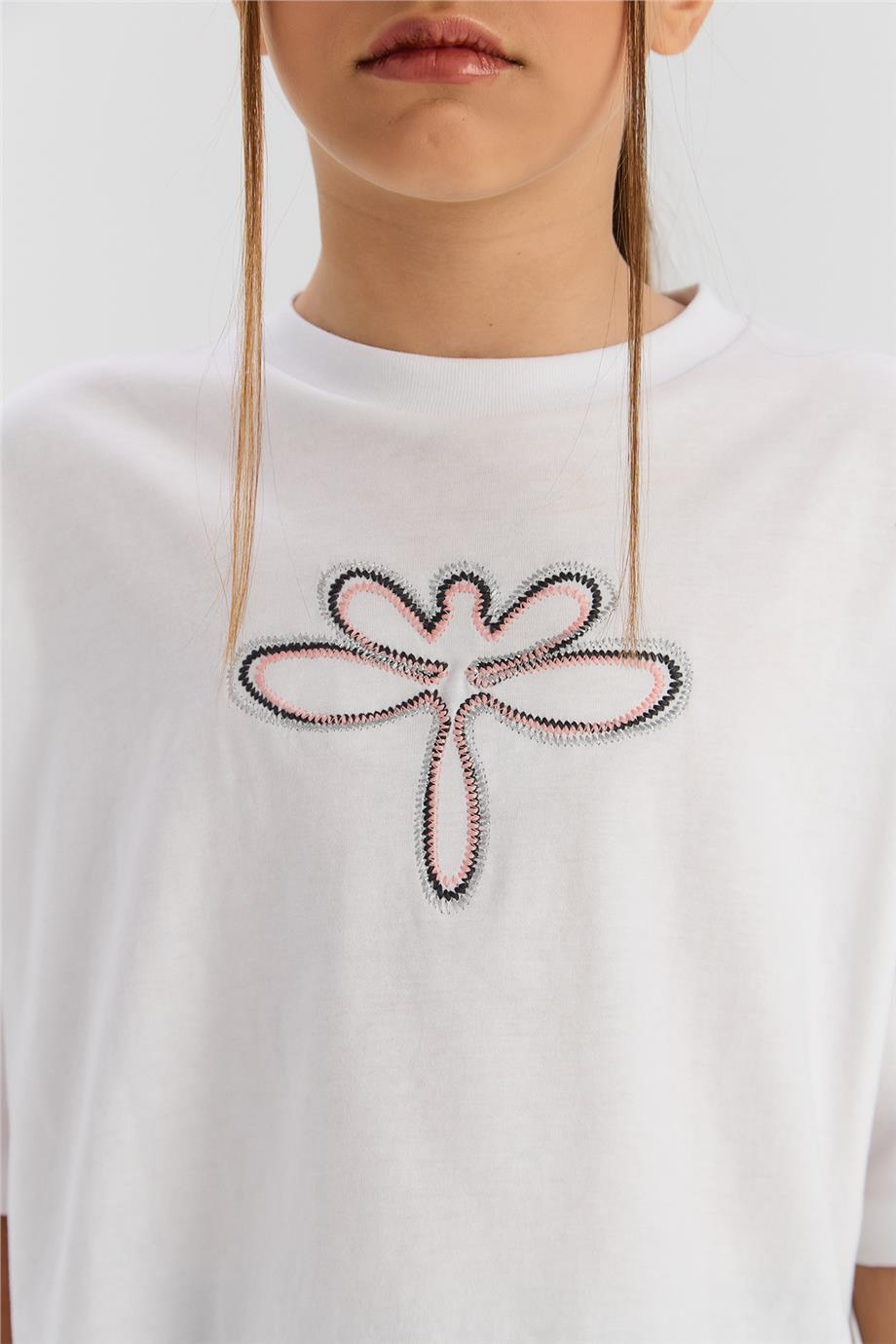 Tyess Kız Çocuk Beyaz TshirtTyess Kız Çocuk Beyaz Tshirt