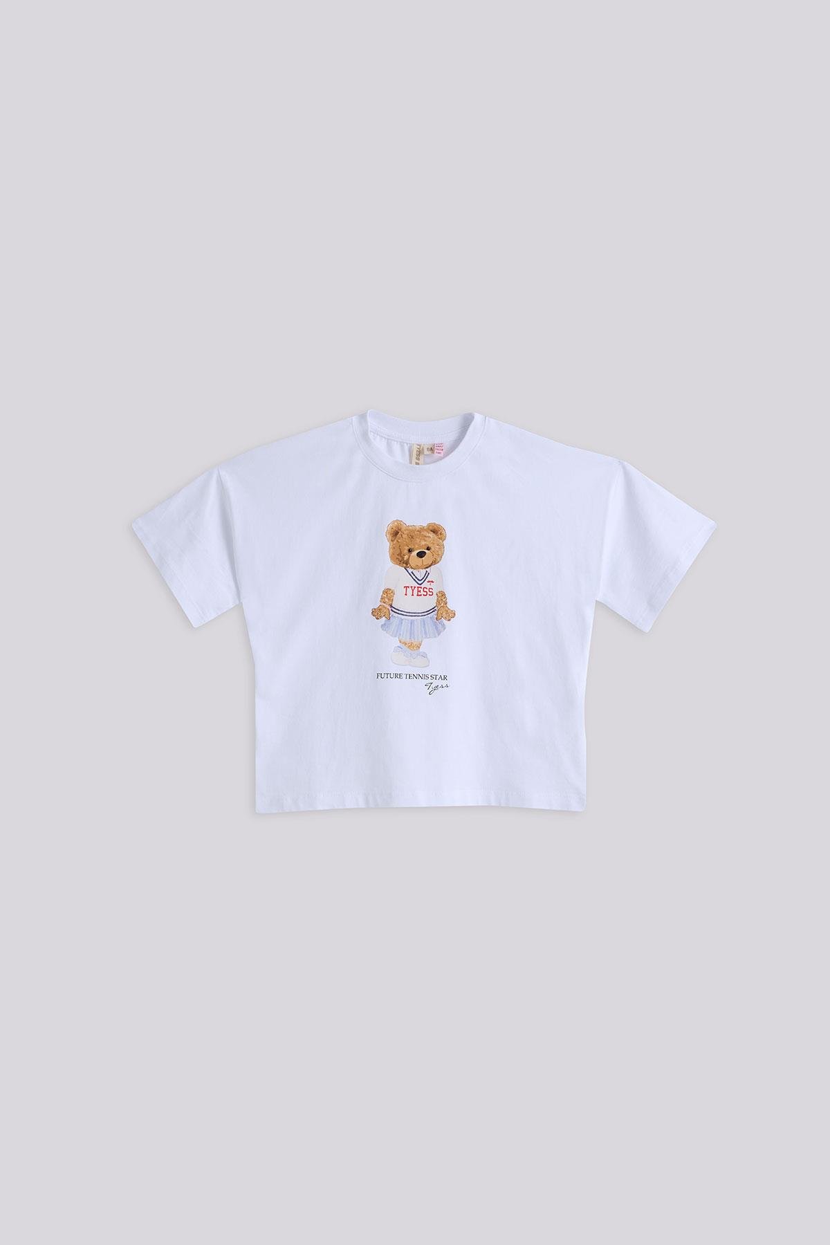 Tyess Kız Çocuk Beyaz TshirtTyess Kız Çocuk Beyaz Tshirt