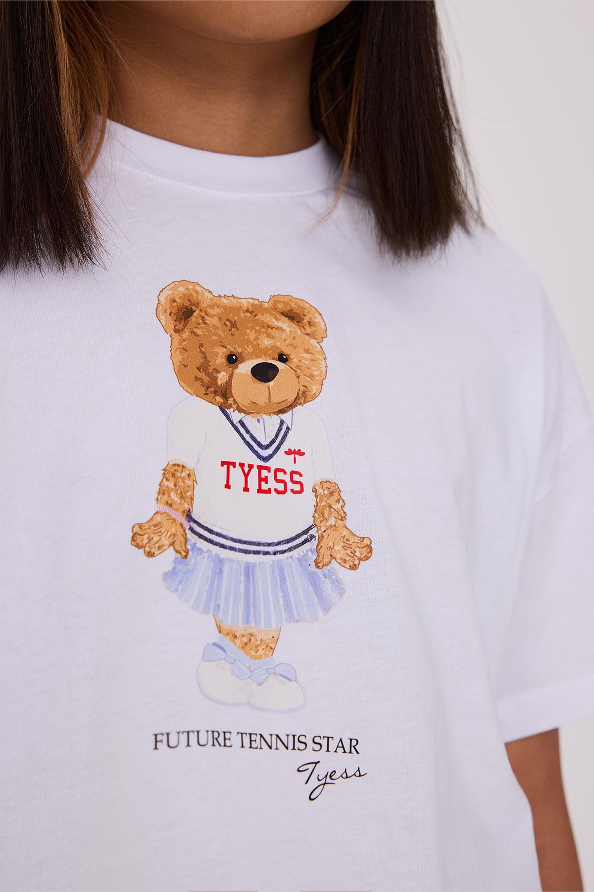 Tyess Kız Çocuk Beyaz TshirtTyess Kız Çocuk Beyaz Tshirt