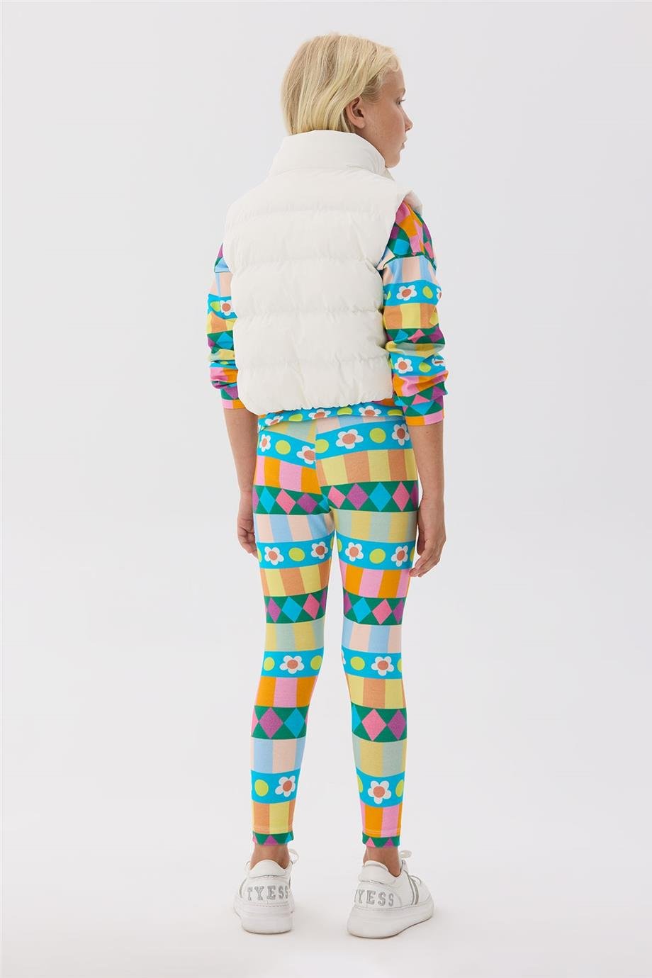 Tyess Kız Çocuk Beyaz Yelek