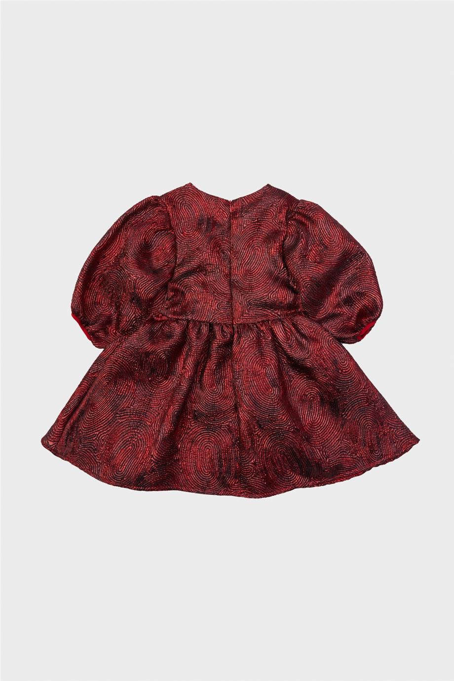 Tyess Kız Çocuk Bordo Elbise