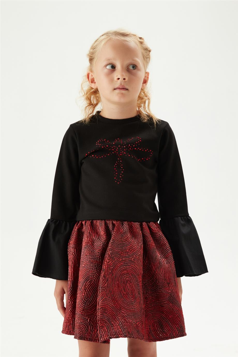 Tyess Kız Çocuk Bordo Etek