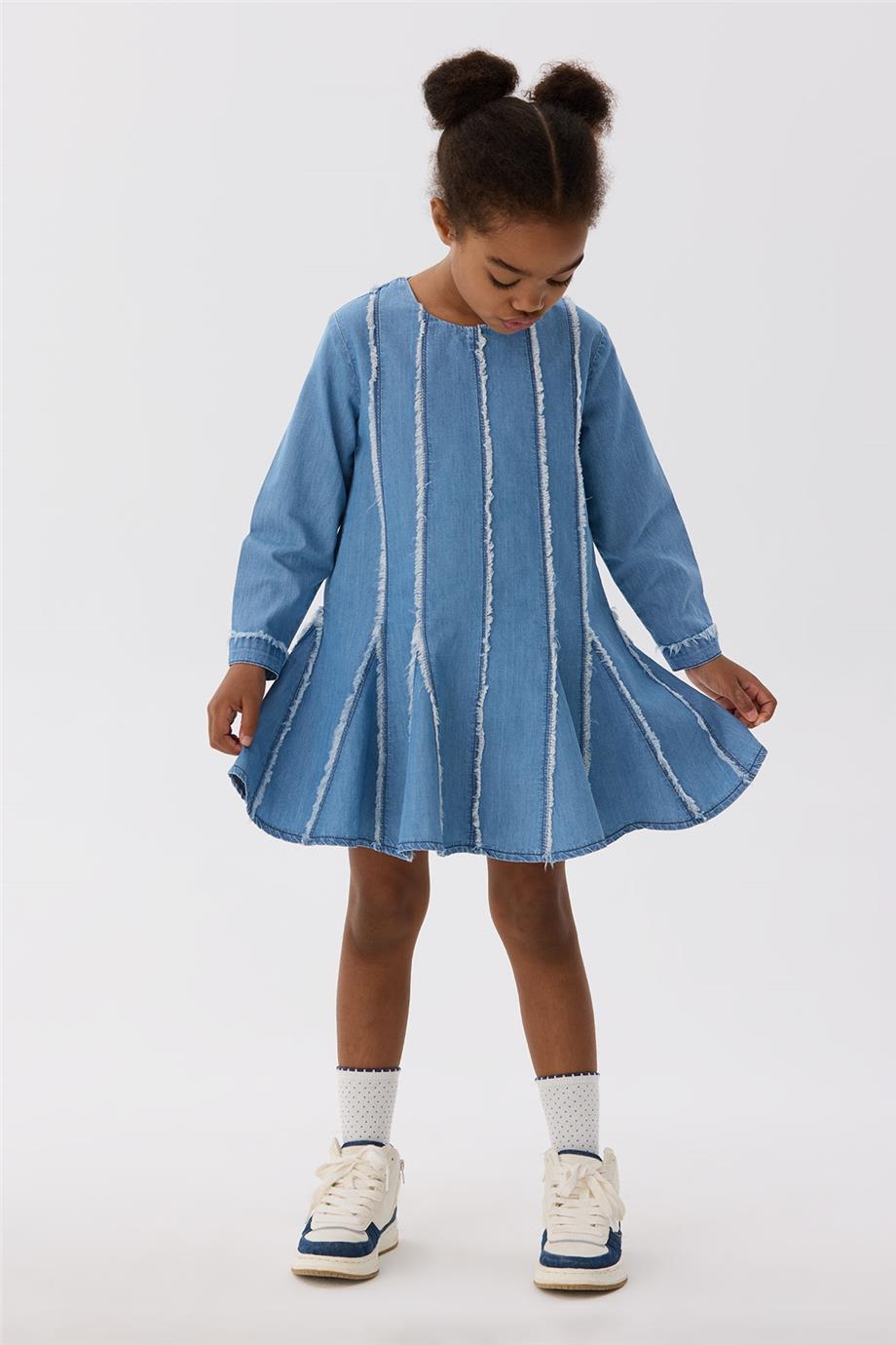 Tyess Kız Çocuk Denim Elbise