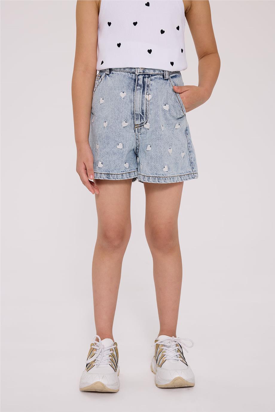 Tyess Kız Çocuk Denim ŞortTyess Kız Çocuk Denim Şort