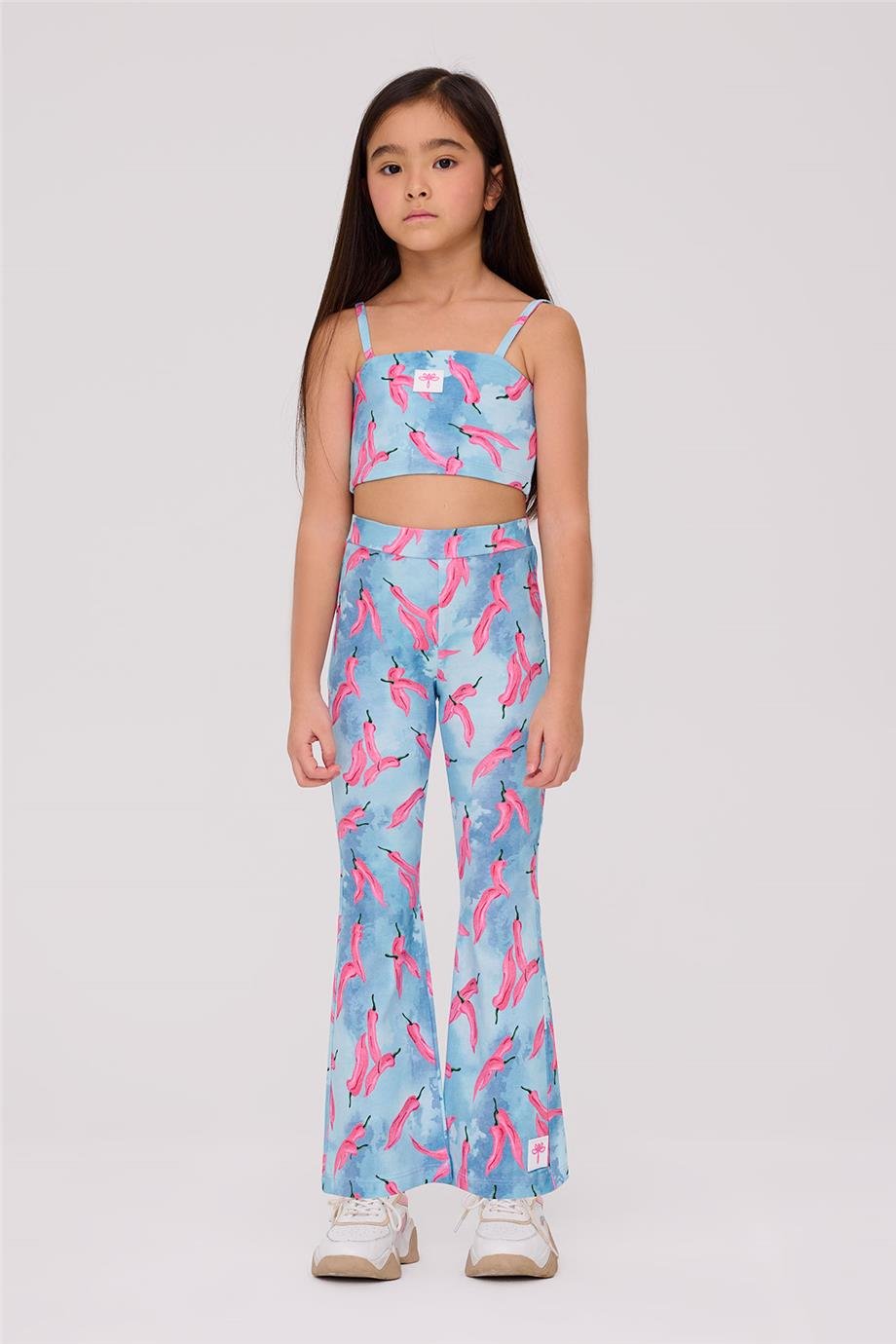 Tyess Kız Çocuk Desenli AtletTyess Kız Çocuk Desenli Atlet