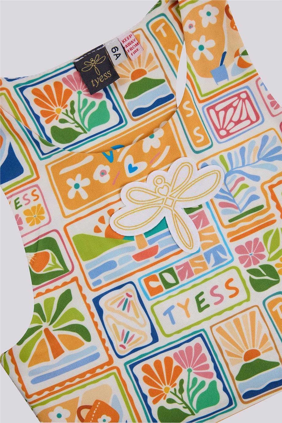 Tyess Kız Çocuk Desenli AtletTyess Kız Çocuk Desenli Atlet