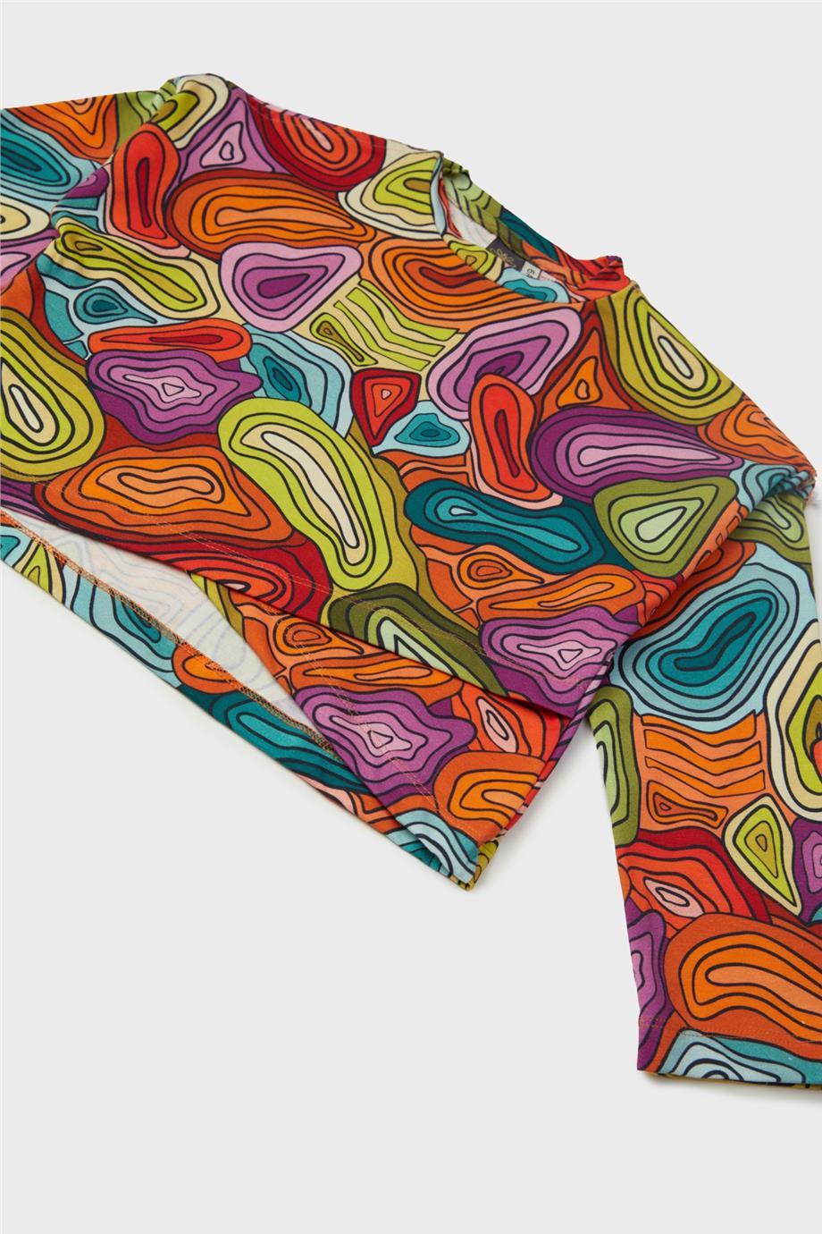 Tyess Kız Çocuk Desenli Bluz