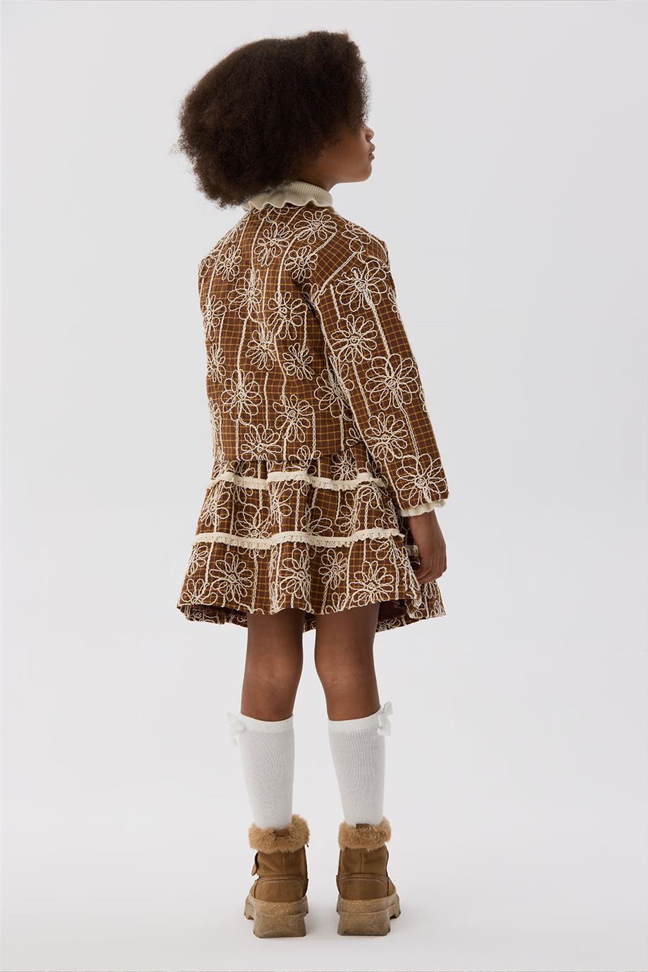 Tyess Kız Çocuk Desenli Ceket