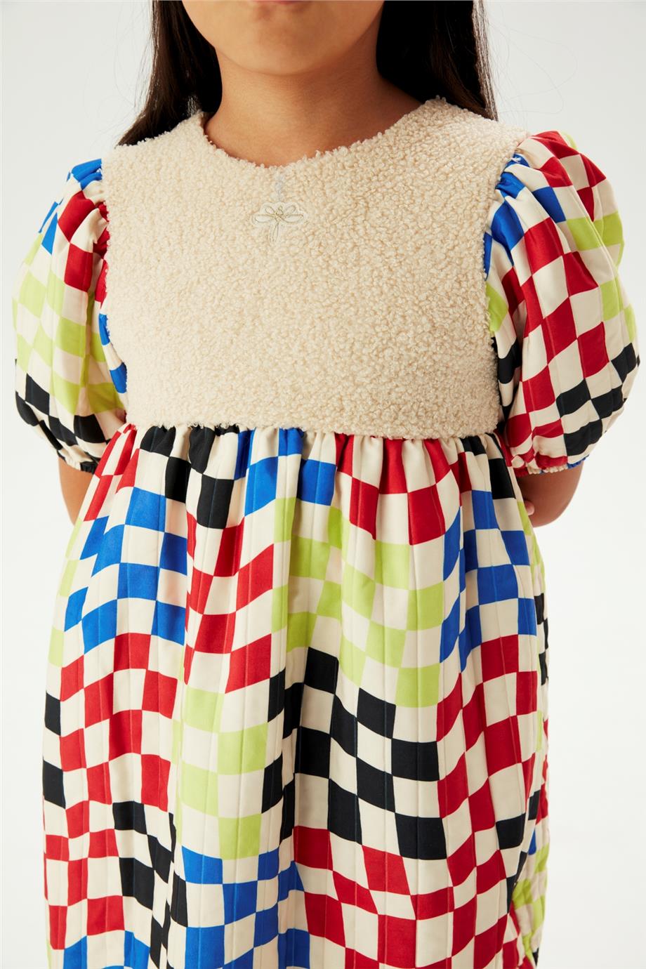 Tyess Kız Çocuk Desenli Elbise