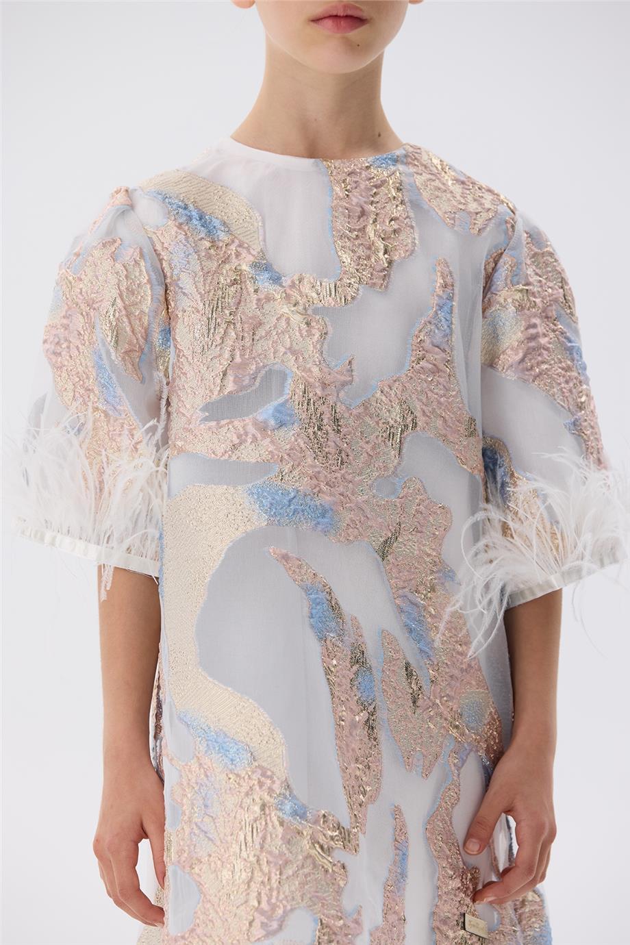 Tyess Kız Çocuk Desenli Elbise