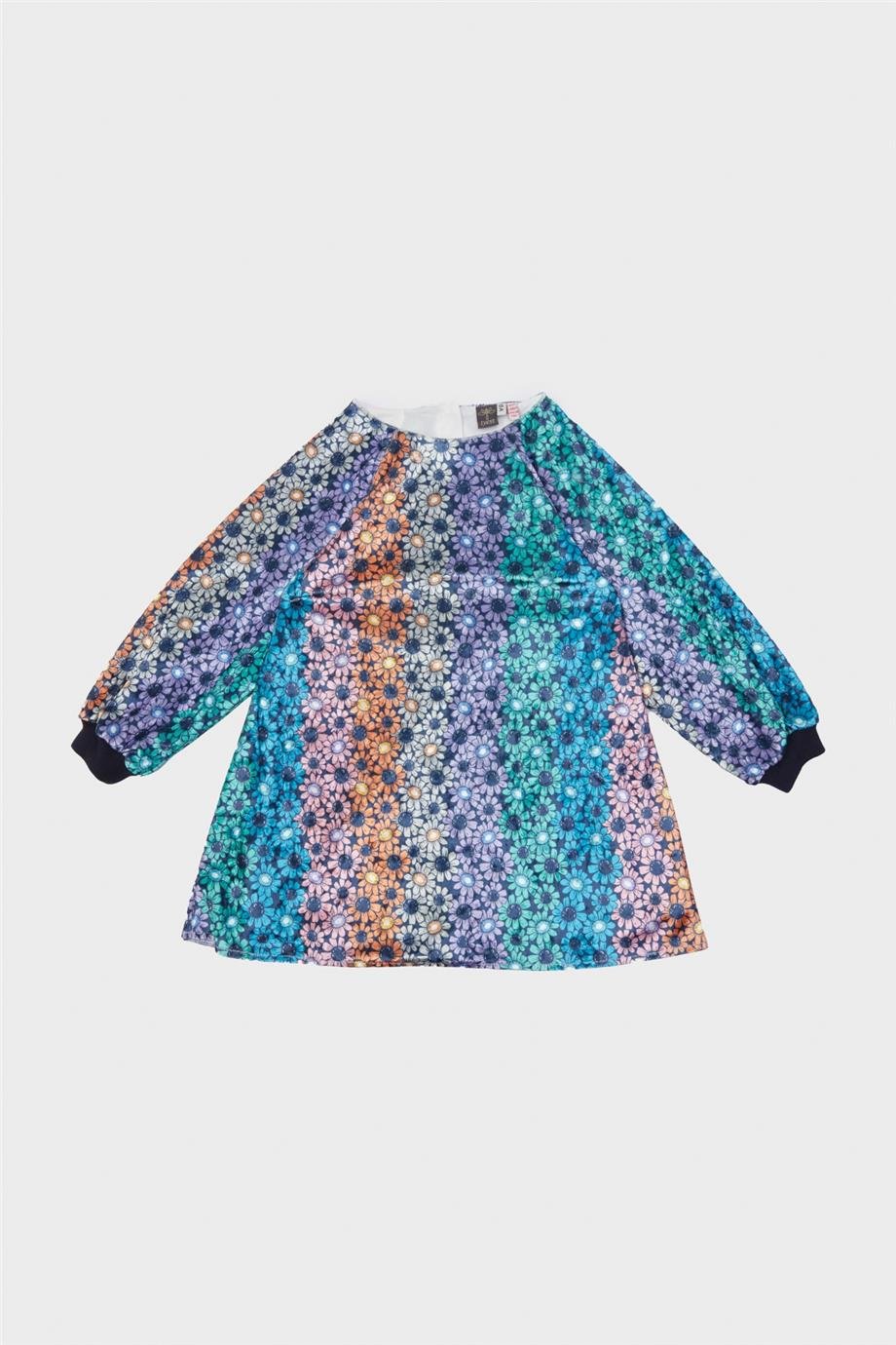 Tyess Kız Çocuk Desenli Elbise