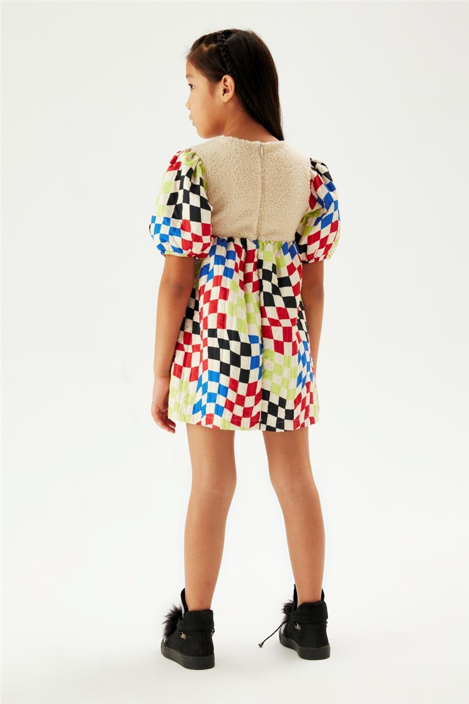 Tyess Kız Çocuk Desenli Elbise