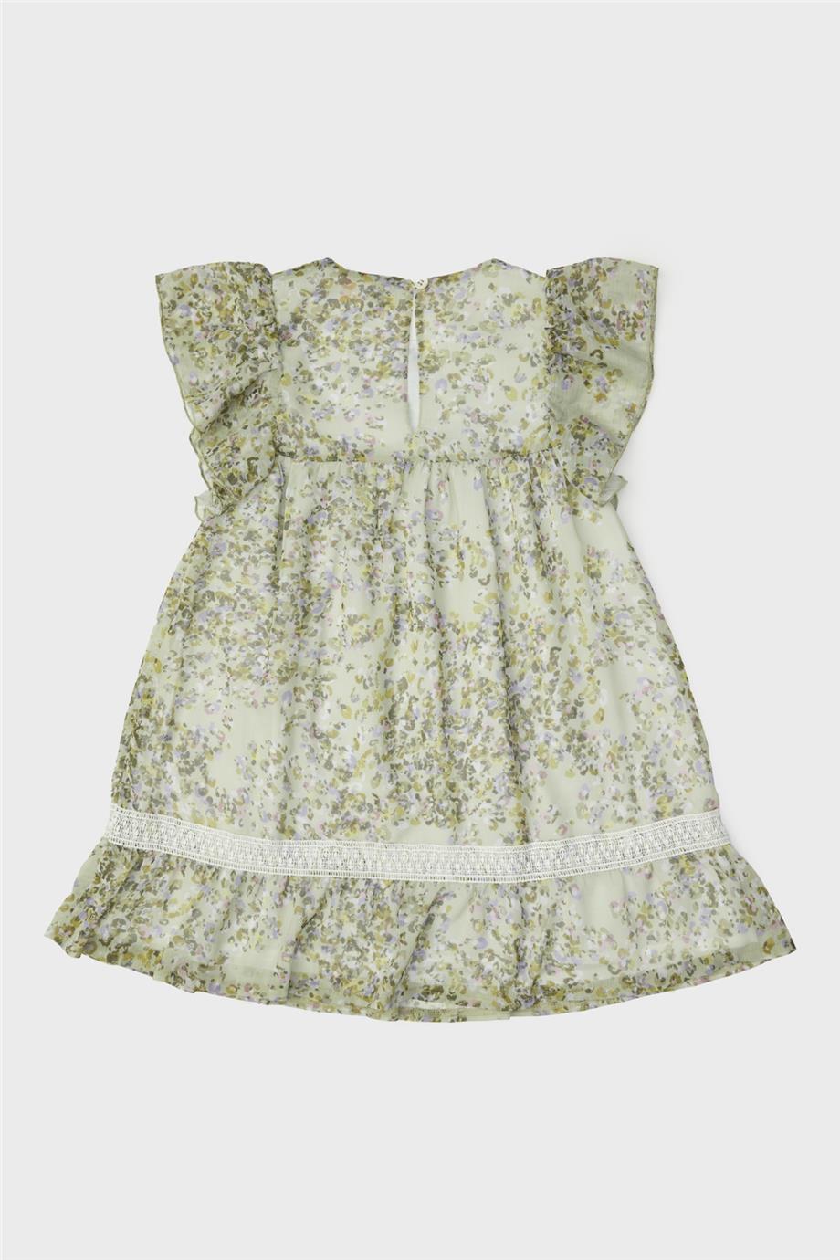 Tyess Kız Çocuk Desenli Elbise