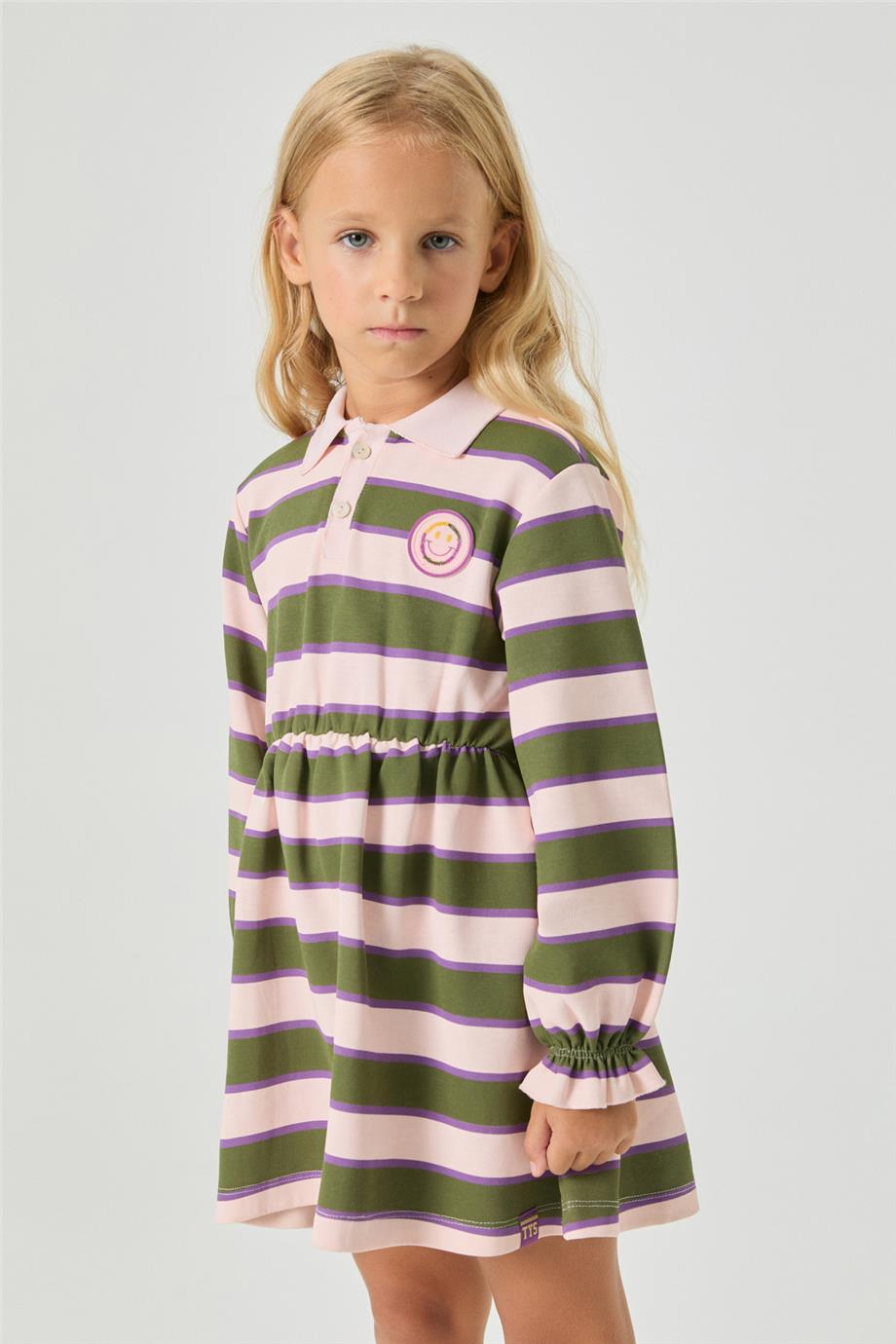 Tyess Kız Çocuk Desenli ElbiseTyess Kız Çocuk Desenli Elbise