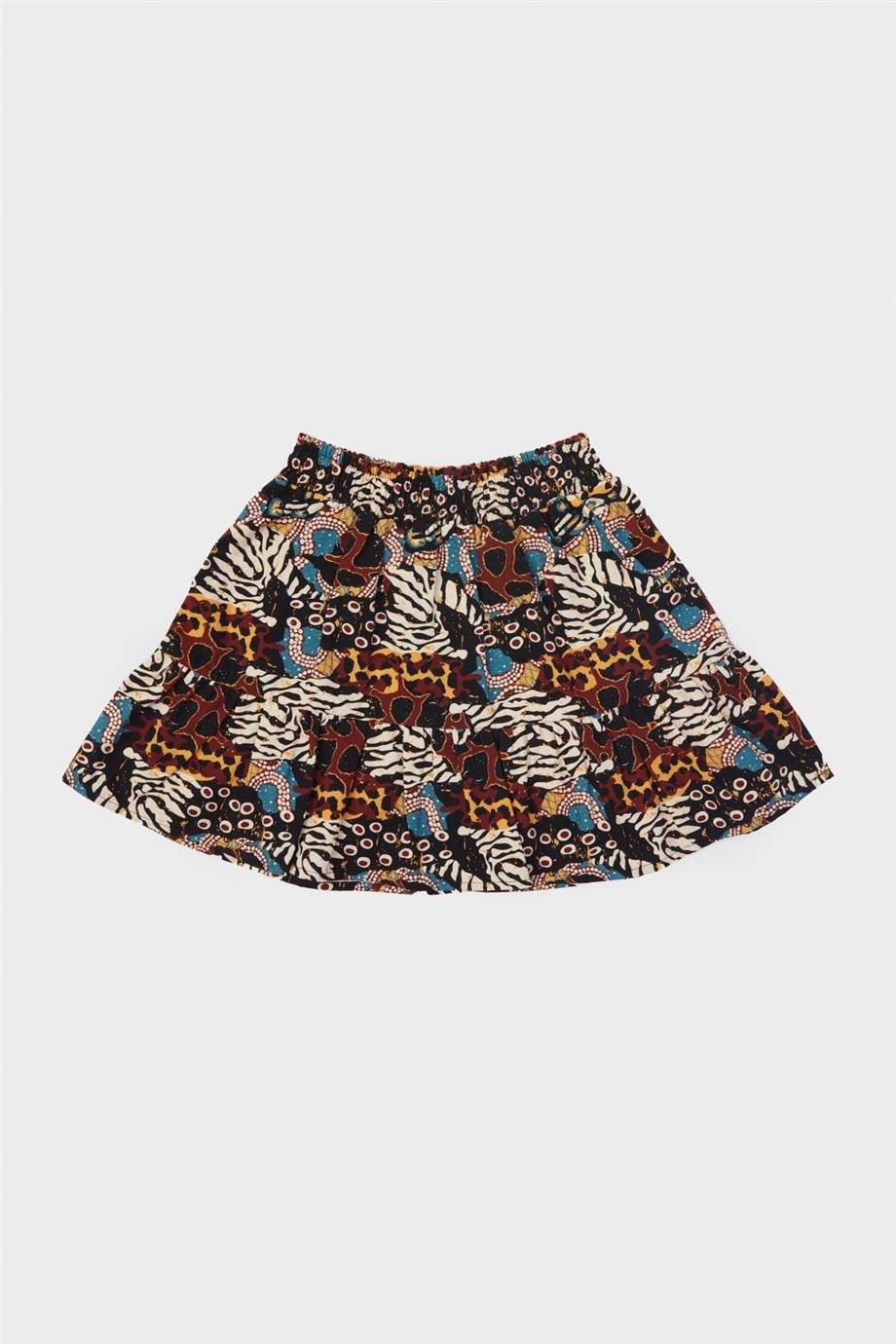Tyess Kız Çocuk Desenli Etek
