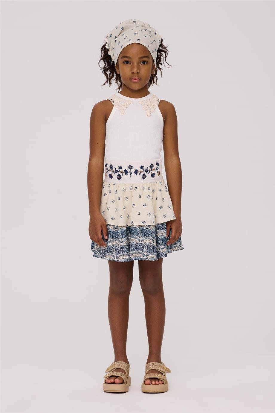 Tyess Kız Çocuk Desenli EtekTyess Kız Çocuk Desenli Etek