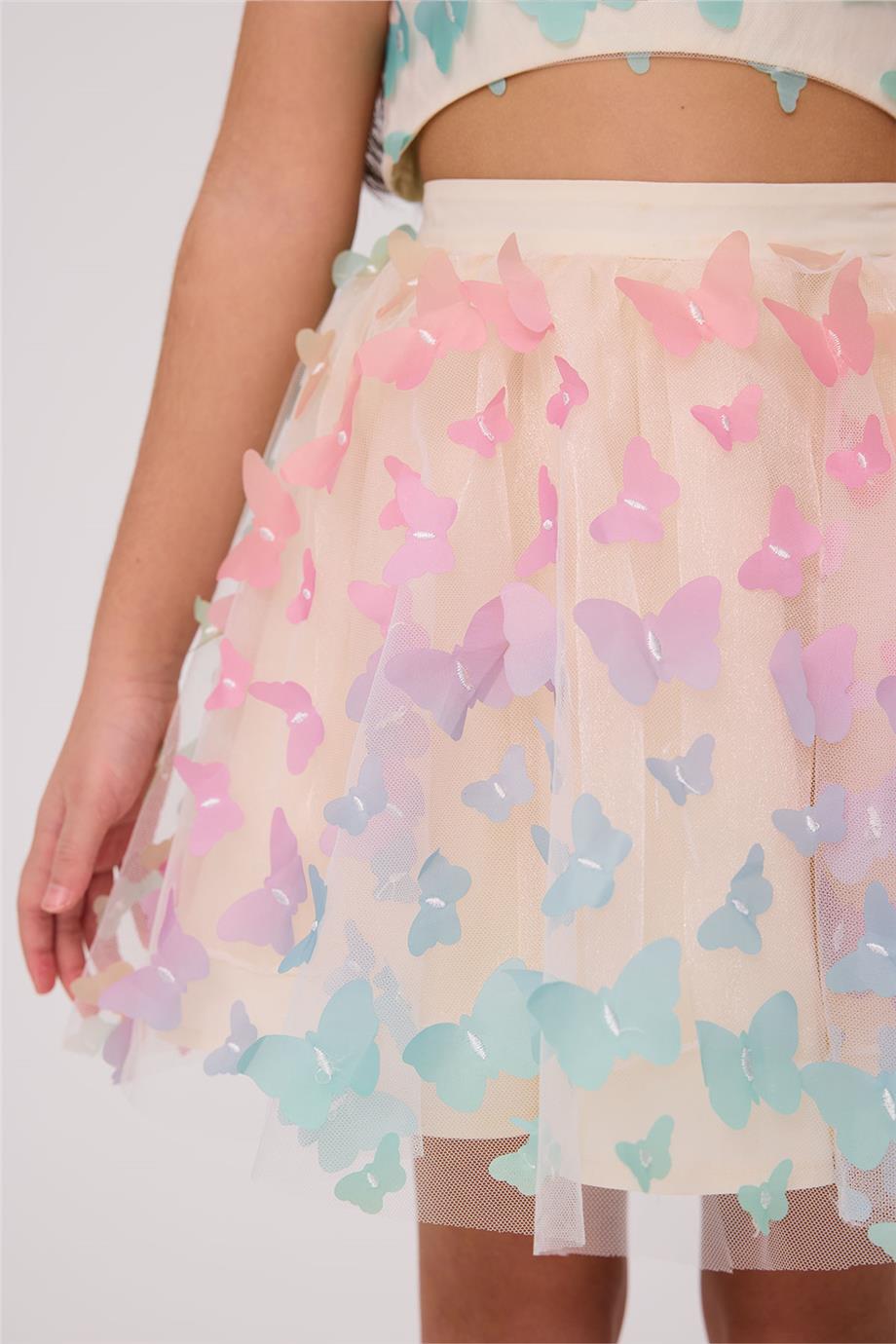 Tyess Kız Çocuk Desenli EtekTyess Kız Çocuk Desenli Etek