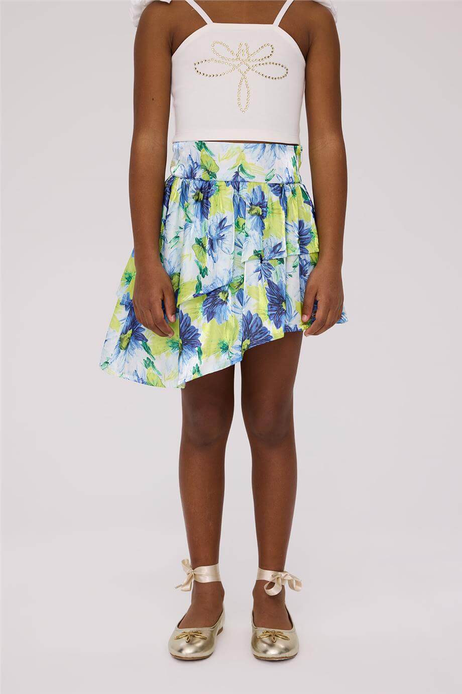 Tyess Kız Çocuk Desenli EtekTyess Kız Çocuk Desenli Etek