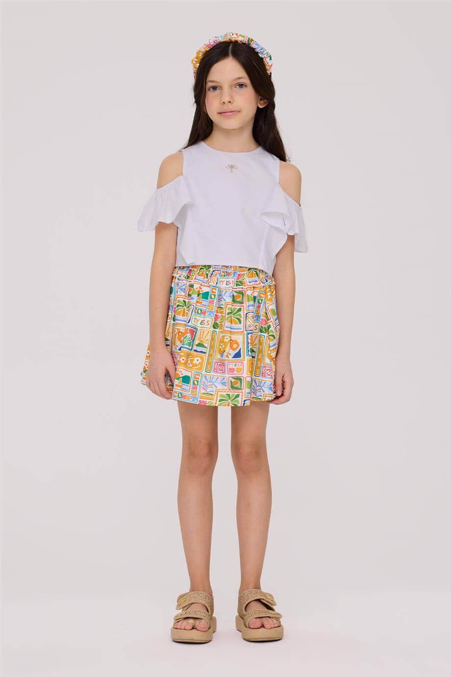 Tyess Kız Çocuk Desenli EtekTyess Kız Çocuk Desenli Etek