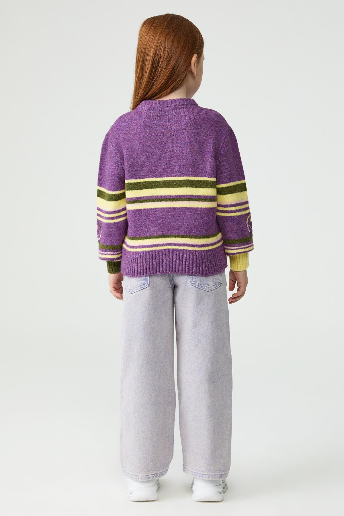 Tyess Kız Çocuk Desenli KazakTyess Kız Çocuk Desenli Kazak