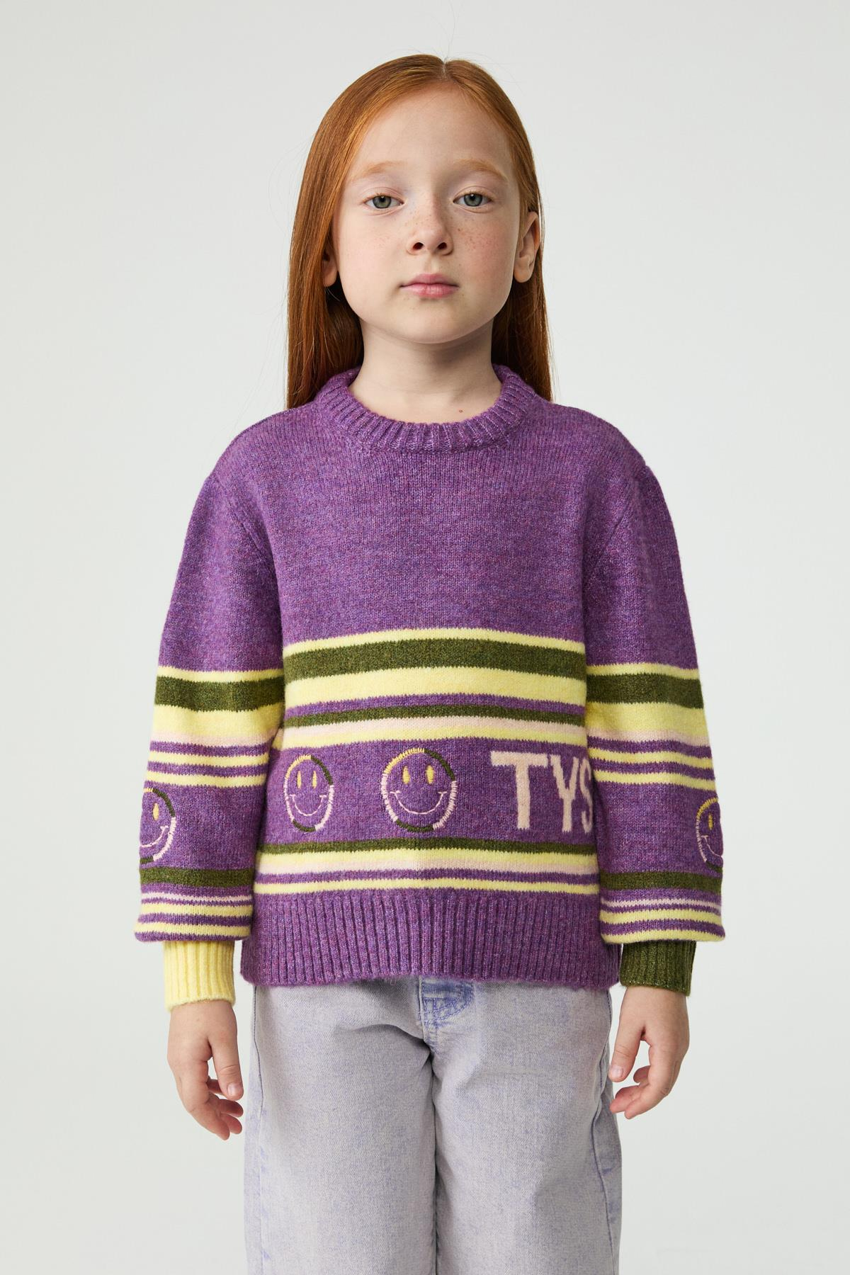 Tyess Kız Çocuk Desenli KazakTyess Kız Çocuk Desenli Kazak