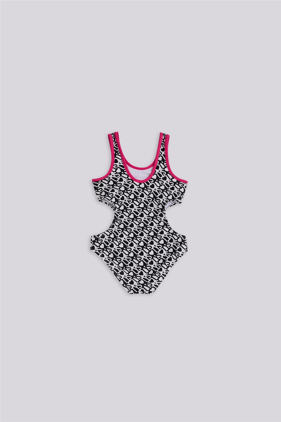 Tyess Kız Çocuk Desenli MayokiniTyess Kız Çocuk Desenli Mayokini