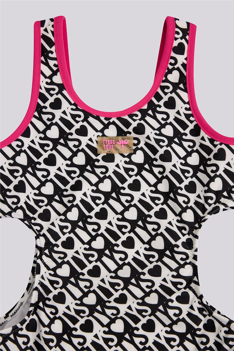 Tyess Kız Çocuk Desenli MayokiniTyess Kız Çocuk Desenli Mayokini