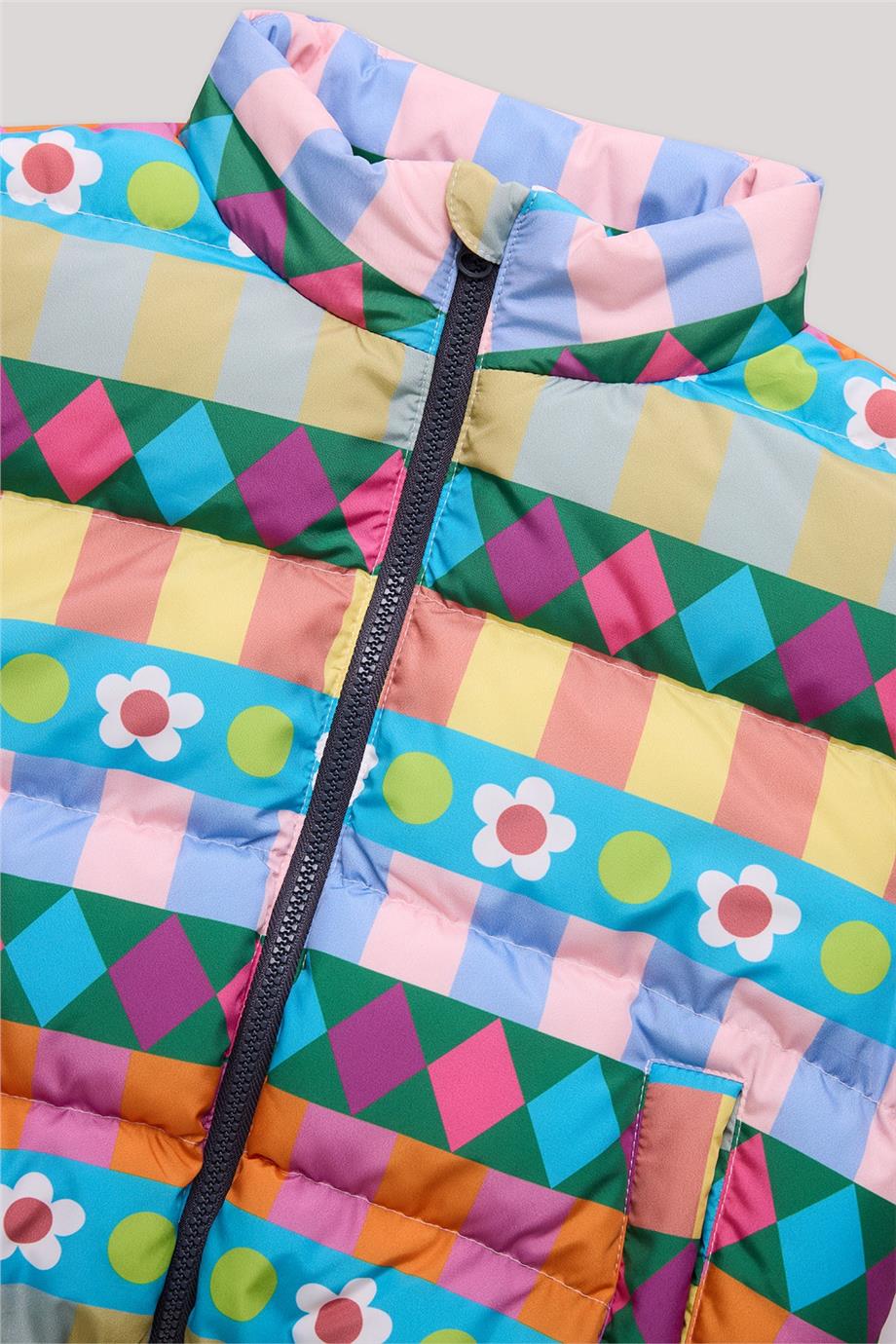 Tyess Kız Çocuk Desenli Mont