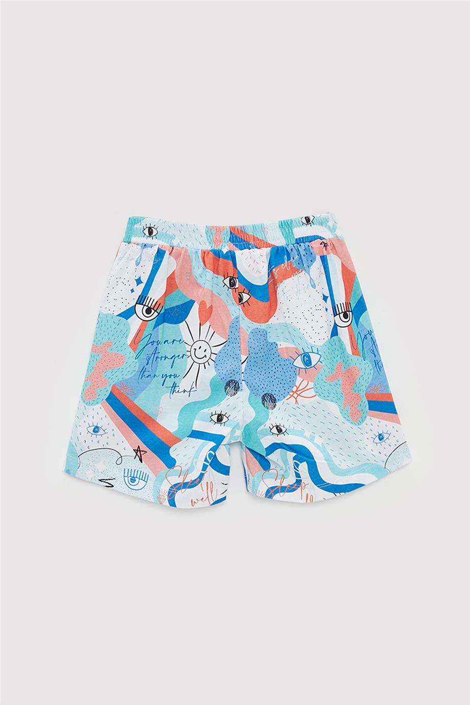 Tyess Kız Çocuk Desenli Pijama Takım