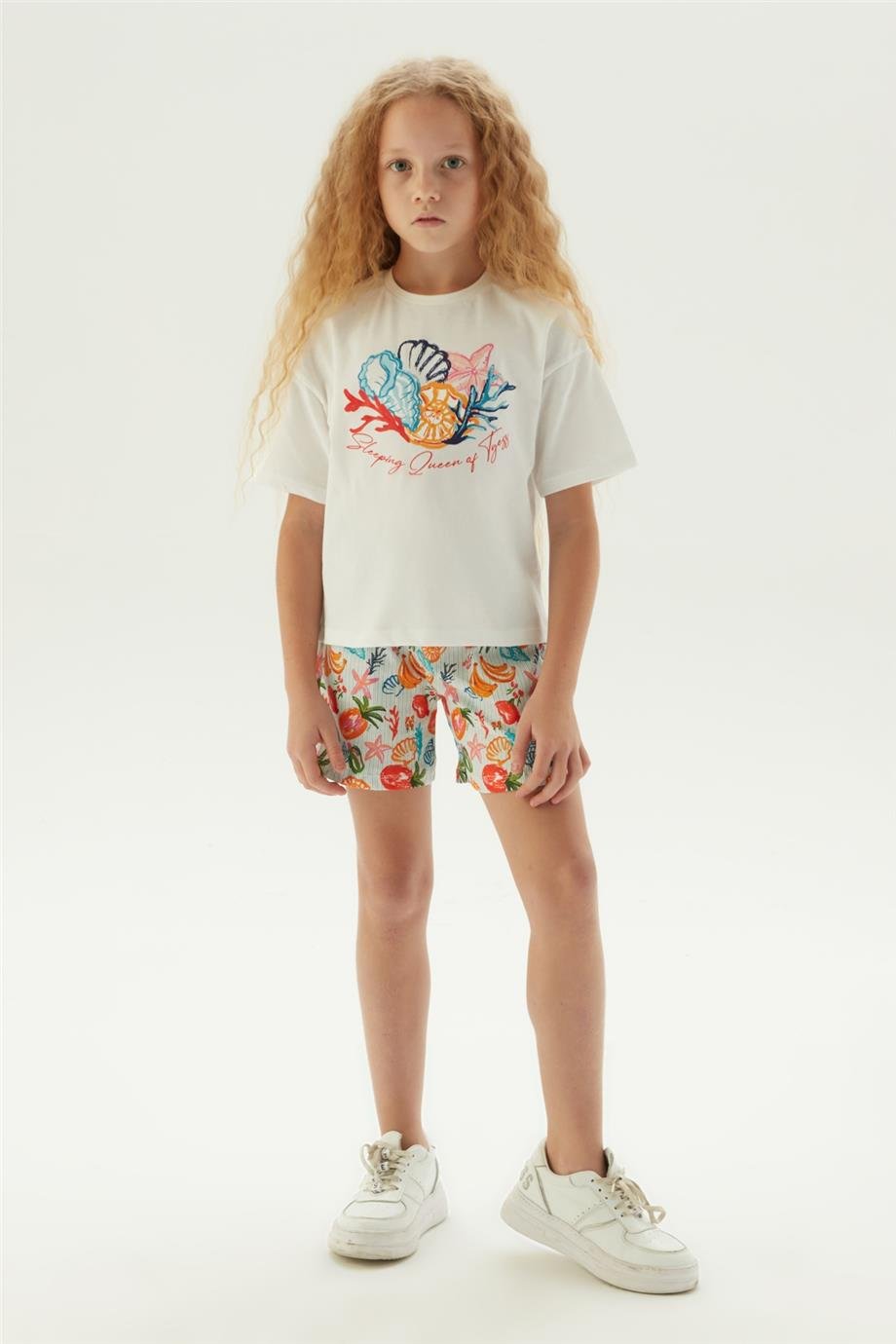 Tyess Kız Çocuk Desenli Pijama Takımı