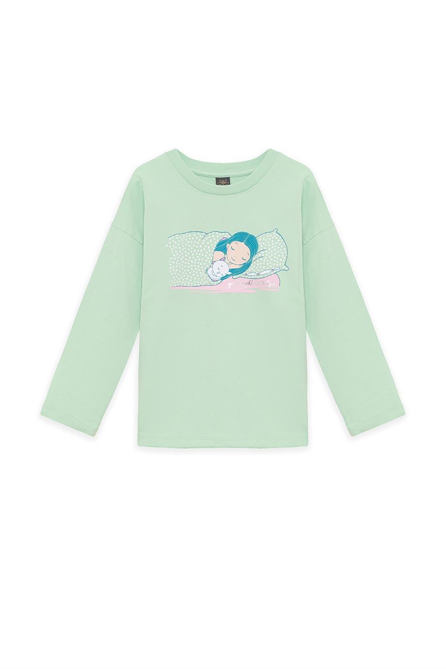 Tyess Girl Patterned Pyjama Suit Tyess Girl Patterned Pyjama Suit 