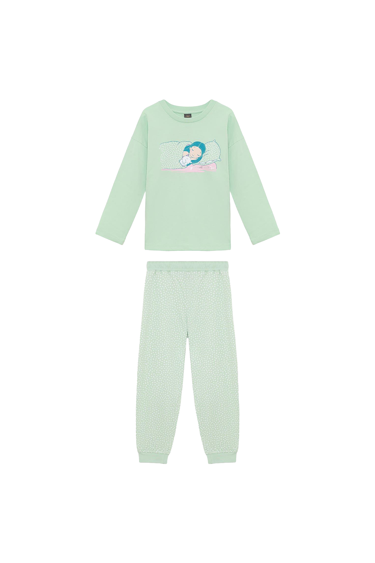 Tyess Girl Patterned Pyjama Suit Tyess Girl Patterned Pyjama Suit 