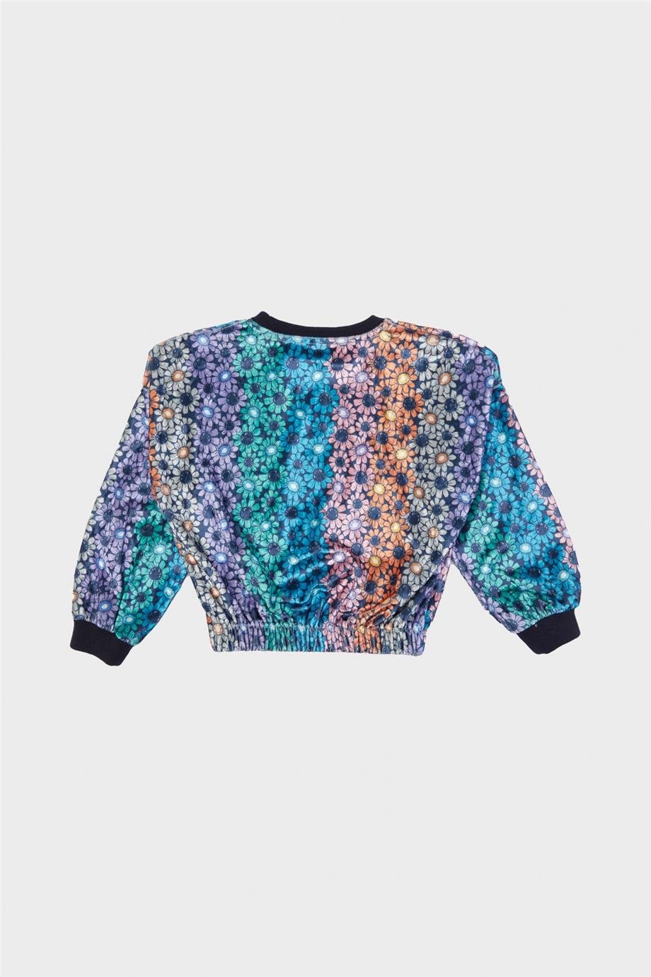 Tyess Kız Çocuk Desenli Sweatshirt